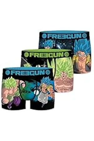 Freegun Kinderboxer Dragon Ball Super Broly, zachte en comfortabele jongensslips (3 stuks), , 14-16 Jaar