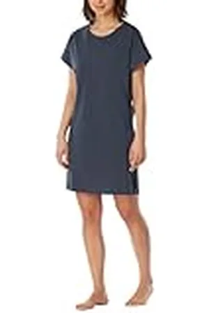 Schiesser Dames Korte Mouw Casual Nightwear Nachthemd, Graphit_182535, 46, , 46