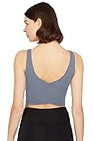 LOS OJOS Crop Tops Dames - Medium Support Gewatteerde sportbeha, tanktops voor vrouwen, , L