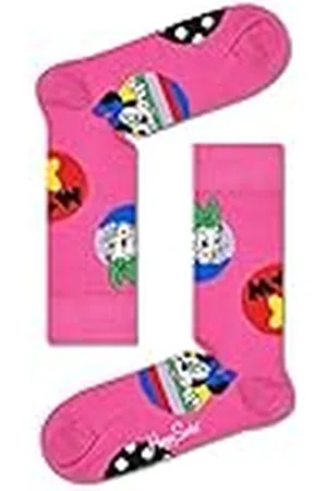 Happy Socks Daisy & Minnie Dot Sock, Kleurrijke en Leuke, Sokken voor Dames en Heren, Roze-Rood-Wit-Zwart-Geel-Groente-Blauw (41-46)