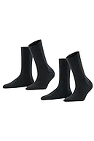 Falke Dames Sokken Softmerino 2-Pack W SO Wol Katoen eenkleurig Multipack 2 Paar, Grijs (Anthracite Melange 3089), 41-42