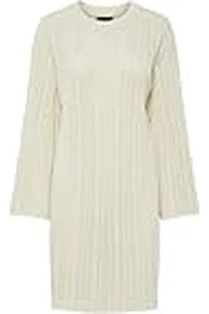 Pieces® Pcnuka Ls O-Neck Knit Dress Noos Bc, , XL