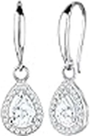 Elli Premium oorbellen dames druppel druppel elegant fonkelend met zirkonia kristallen in 925 sterling , Facetgeslepen, Zirkonia