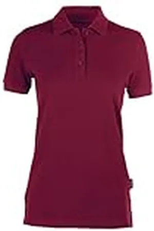 HRM Dames Zware Polo, Bordeaux, Maat L I Premium Dames Poloshirt Gemaakt van 100% Katoen I Basic Polo Shirt Wasbaar tot 60°C I Hoogwaardige & Duurzame Dameskleding I Werkkleding