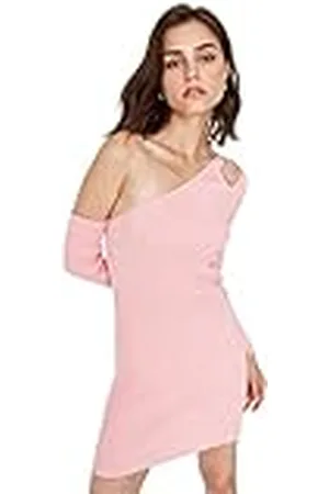 Trendyol TWOAW23EL00033/Pembe jurk voor dames, , S, , S