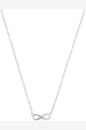 QS by s.Oliver Collier met hanger 925 sterling zilveren dames collier, met cubic zirkonia synth., 40+5 cm, , Infinity, Wordt geleverd in sieraden geschenkverpakking, 2017245