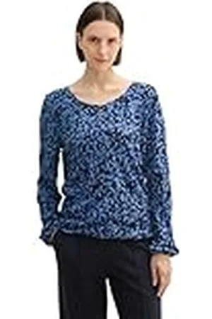 TOM TAILOR T-shirt met lange mouwen voor dames, , XL