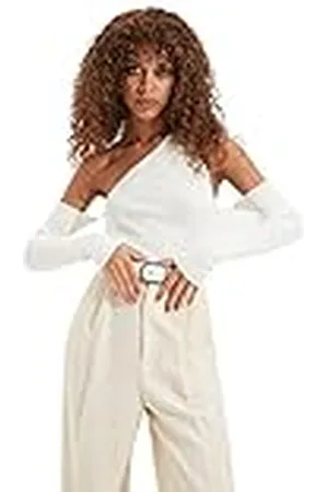 Trendyol Dames EKRU Shoulder Gedetailleerde Knot Sweater, , L