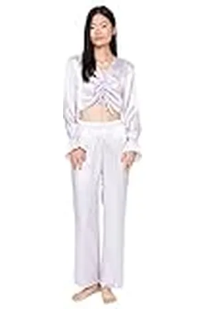 Trendyol Effen geweven pyjama voor dames (pak van 2), , 60