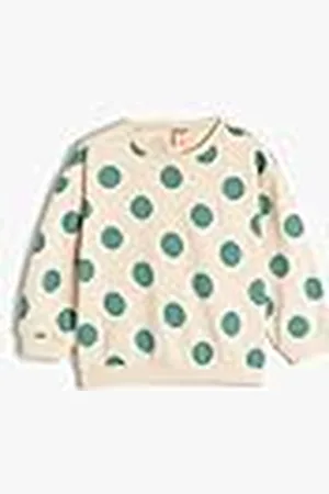 Koton Babygirls katoenen sweatshirt met polkadots, lange mouwen, ronde hals, , 9-12 Monate