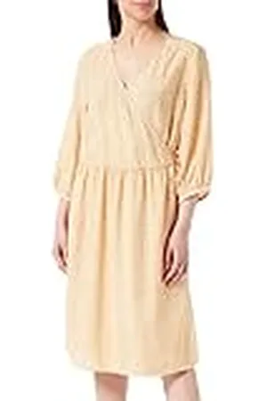 Noa Noa Dames CamilleNN Dress, Print Geel/Wit, 44, , 44