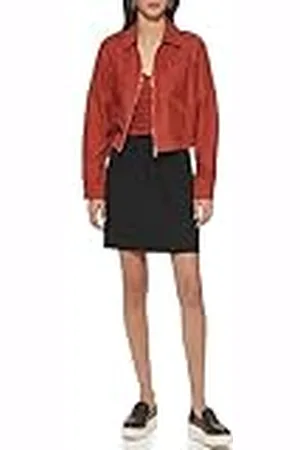 DKNY Dames Crinkle Dressing Rok, , L, , L