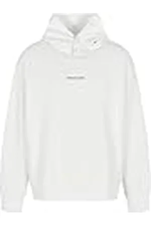 Armani Exchange Heren Small Front and Back Cotton French Terry Hooded Sweatshirt, , XL
