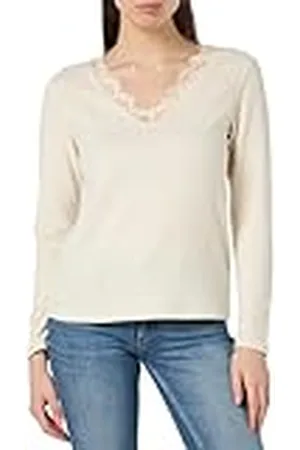 VILA Dames Vibenia L/S V-hals Lace Top/Ka shirt met lange mouwen, , M