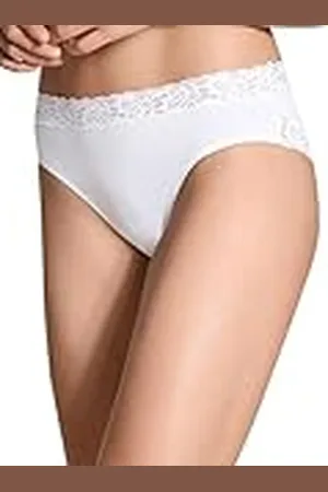 Calida Natural Comfort Lace Slip voor dames, regular cut, van hoogwaardig Supima-katoen, met vrouwelijke kanten details, , 48-50