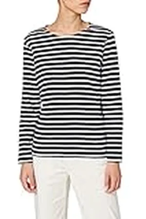 Armor.lux Armor Lux 04277, gestreept T-shirt met lange mouwen voor dames, Blauw (Bi8 Rich Navy/Wit), Size 0