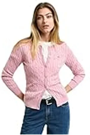 GANT Stretch Cotton Cable Cardigan, , S