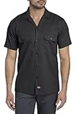 Dickies Heren Short Sleeve Flex Work Shirt Slim Fit Button Down Shirt, V1, S