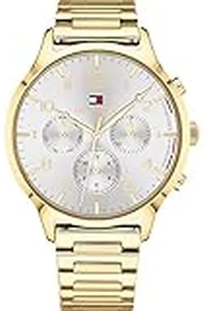 Tommy Hilfiger Unisex multi-wijzerplaat kwarts horloge met roestvrij stalen armband 1781872