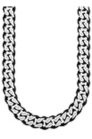 QS by s.Oliver Halsketting van roestvrij staal voor heren, 50 cm, zilver, geleverd in geschenkverpakking, 9954469