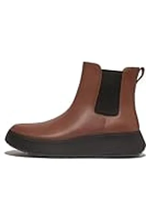FitFlop F-Mode Leren Flatform Chelsea Boots voor dames, , 43 EU