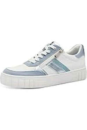 Marco Tozzi 2-23710-44 Damessneakers, wit/LT.Blue, 41 EU, , 41 EU