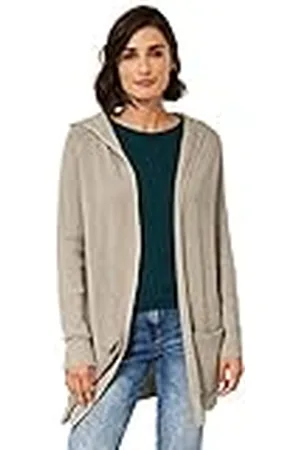 CECIL Dames B253431 Longcardigan, Sandy Beige Melange, L