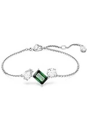 Swarovski Mesmera Armband, Verschillende Slijpvormen, Groen, Rodium Toplaag