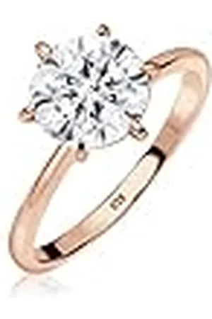 Elli Ring Dames Verlovingsring met Kristallen in 925 Sterling Zilver