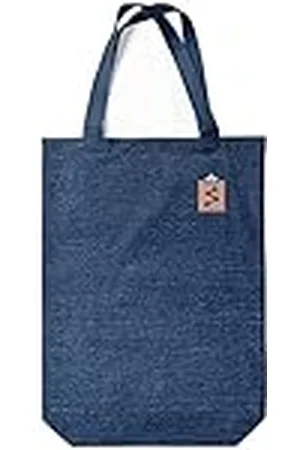 Green Fish Denim-draagtas, bedrukt, boodschappentas, machinewasbaar, opvouwbaar, handtas van jeans met handgrepen, 22 x 26 cm, , Eén maat, modern