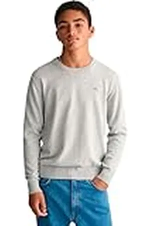 GANT Unisex Kids Shield Classic Cotton C-Neck Pullover, , 170