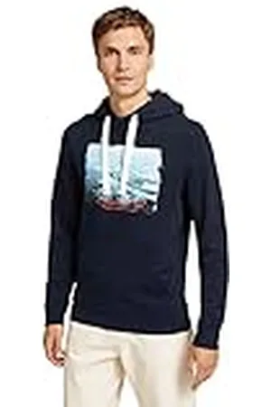 TOM TAILOR Uomini Hoodie met fotoprint 1029075, , S