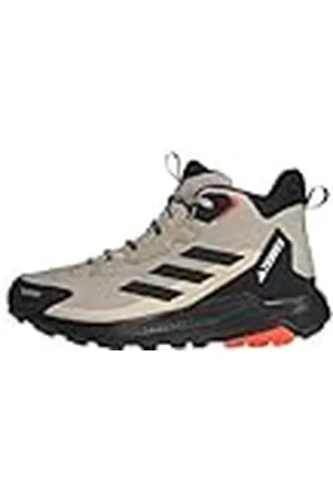 adidas Heren TERREX Anylander Mid RAIN.RDY Hiking Shoes, Wonder Beige/Core Black/Orange, 50 2/3 EU
