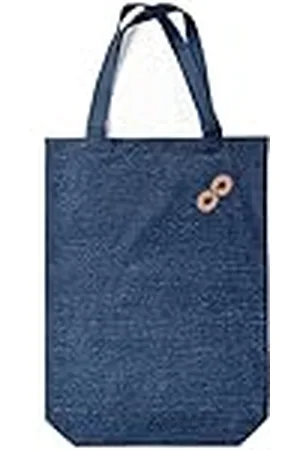 Green Fish Denim-draagtas, bedrukt, boodschappentas, machinewasbaar, opvouwbaar, handtas van jeans met handgrepen, 22 x 26 cm, , Eén maat, modern