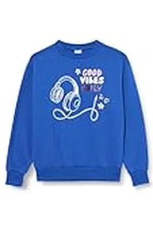 Green Cotton Sweatshirt met tangle print voor meisjes, , 134