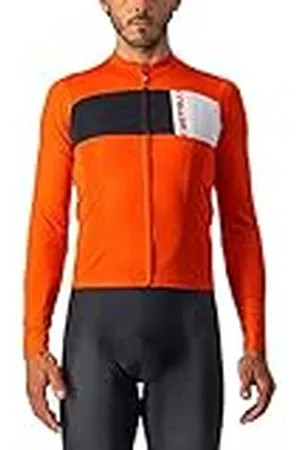 Castelli 4522024-656 PROLOGO 7 LS JRS Sweatshirt Heren Vurige rood/licht zwart-ivoorkleurig XS, , XS