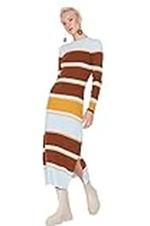 Trendyol Dames Design Regular Basic Regular Gebreide Jurk, , M