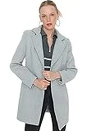 Trendyol Dames Lange mouw Revers kraag Button Coat -Parkas, , 62