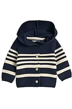 GANT Unisex Baby Breton Gestreept Cardigan Gebreid Vest, , 68 cm