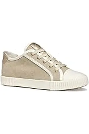 Geox D BLOMIEE B Sneakers voor dames, Lt Taupe/Optic White, 39 EU, , 39 EU