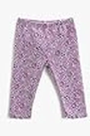 Koton Babygirls Floral Elastische Tailleband Leggings, , 9-12 Monate