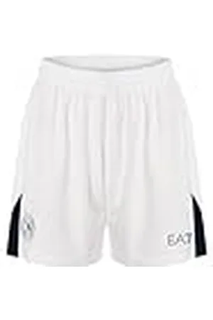 SSC NAPOLI Smart millenials srl Raceshorts Junior Wit Blauw, EA7 officieel product, voetbalshorts voor volwassenen 2024/2025-14 jaar, , 14 Jaar