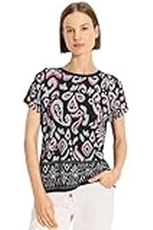 CECIL T-shirt met materiaalmix, , XL