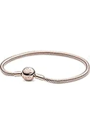PANDORA Schlangen-Gliederarmband in Roségold 14 Karat rosévergoldete Metalllegierung aus der Moments Collection, 17cm
