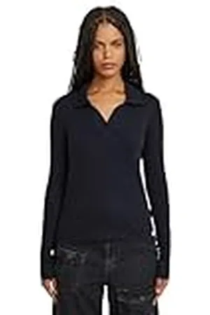 G-Star RAW Dames Ribbed Slim Poloshirt Tops, , XL