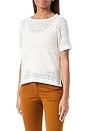 Taifun Dames 371345-16211 T-shirt, Light Creme, 46, , 46