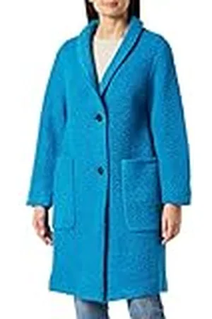 Taifun Dames 250042-11629 mantel wol, elektrisch blauw, 38