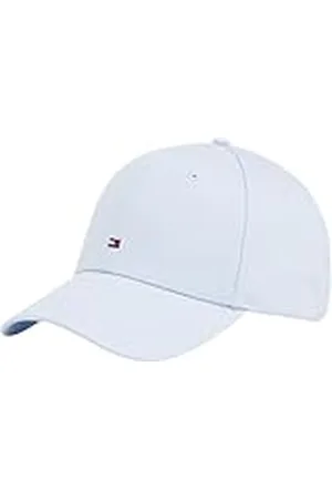 Tommy Hilfiger Mannelijke TH VLAG KATOEN 6 PANEEL CAP AM0AM13531 Cap Wit (Breezy Blue) One Size, , Eén Maat