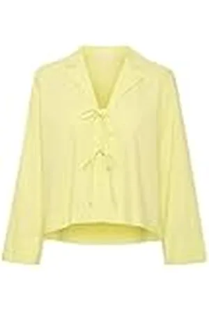 INWEAR HelveIW Cropped shirt, losse pasvorm, lange mouwen, limoensorbet, , 38
