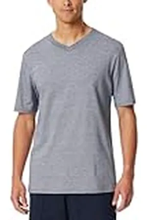 Schiesser Heren slaapshirt korte mouwen V-hals-mix Relax pyjama top, nachtblauw_182181, 48, , 48